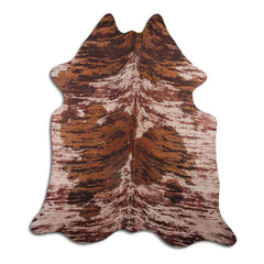 Cowhide Rug Distressed Frog Brown Medium