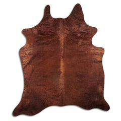 Cowhide Rug Distressed Croc Brown Medium