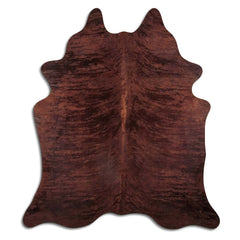 Cowhide Rug Distressed Croc Brown Medium