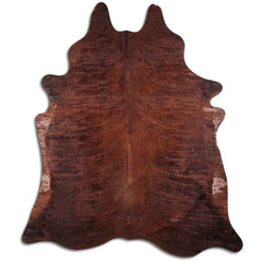 Cowhide Rug Distressed Croc Brown Medium