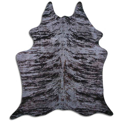 Cowhide Rug Distressed Frog Grey Medium