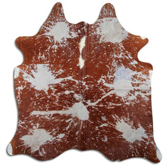 Cowhide Rug Distressed Grey Medium