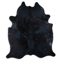 Cowhide Rug Distressed Grey Large