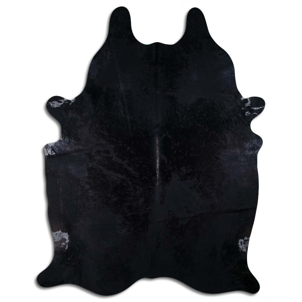 Cowhide Rug Distressed Grey Large