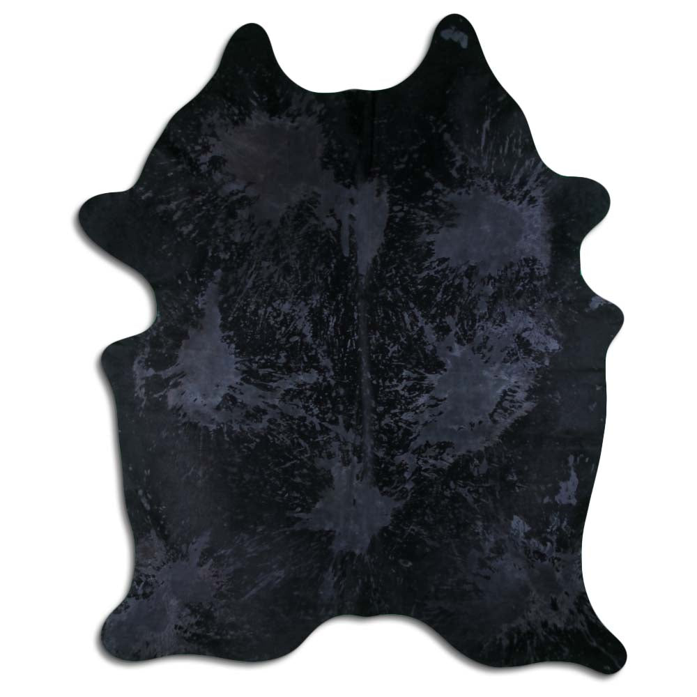 Cowhide Rug Distressed Grey Large