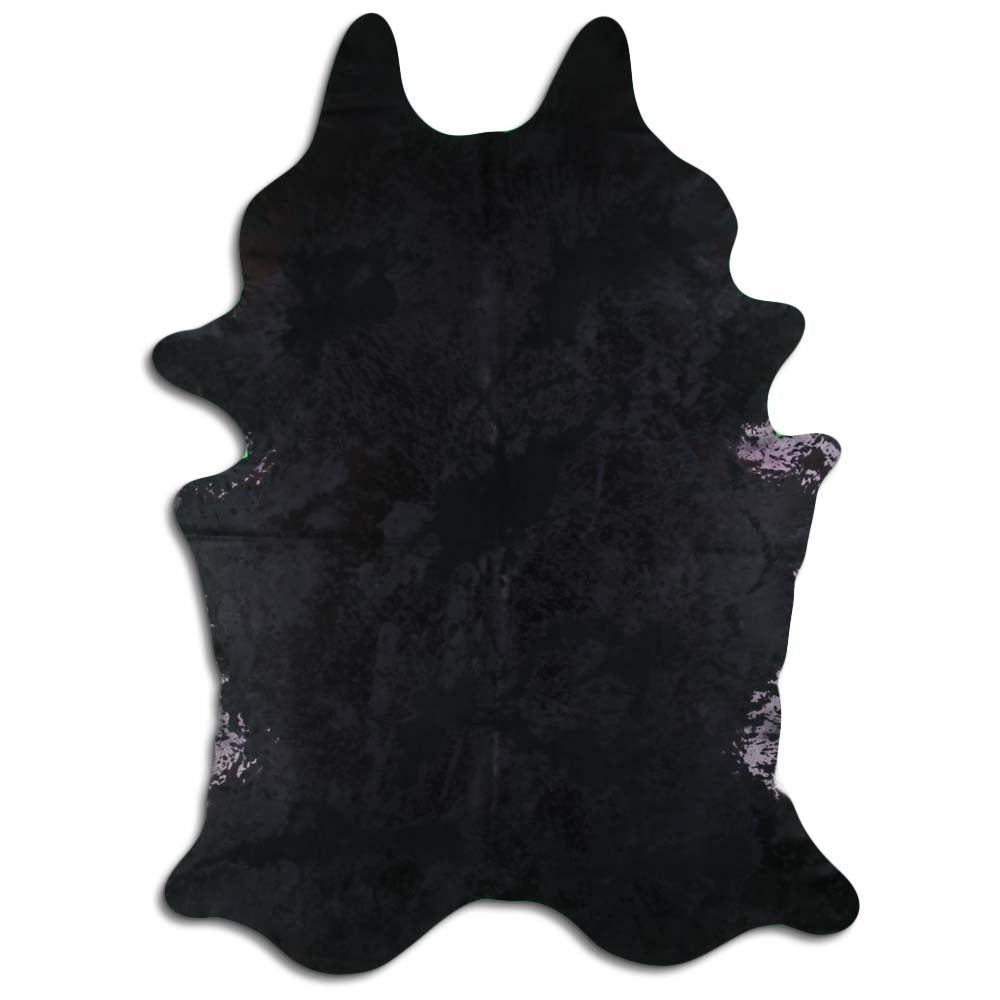 Cowhide Rug Distressed Grey Large