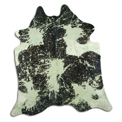 Cowhide Rug Distressed Lime Medium