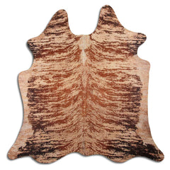 Cowhide Rug Distressed Frog Tan Medium