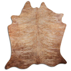 Cowhide Rug Distressed Frog Tan Medium