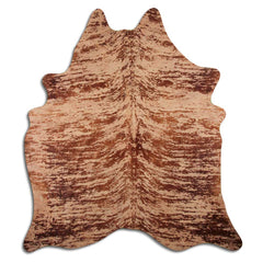 Cowhide Rug Distressed Snake Tan Large