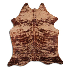 Cowhide Rug Distressed Snake Tan Large