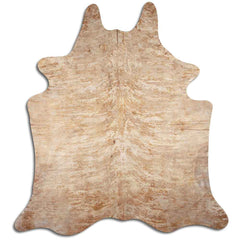Cowhide Rug Distressed Snake Tan Large