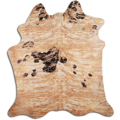 Cowhide Rug Distressed Snake Tan Large
