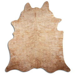 Cowhide Rug Distressed Snake Tan Large