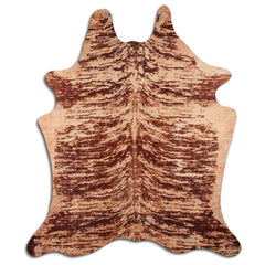 Cowhide Rug Distressed Snake Tan Large