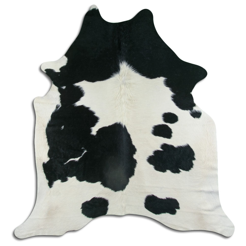 Cowhide Rug Black and White Medium