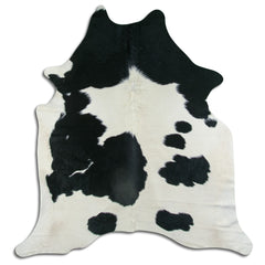 Cowhide Rug Black and White Medium