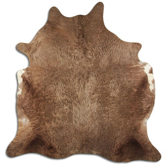 Cowhide Rug Dark Champagne Large