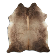Cowhide Rug Dark Champagne Large