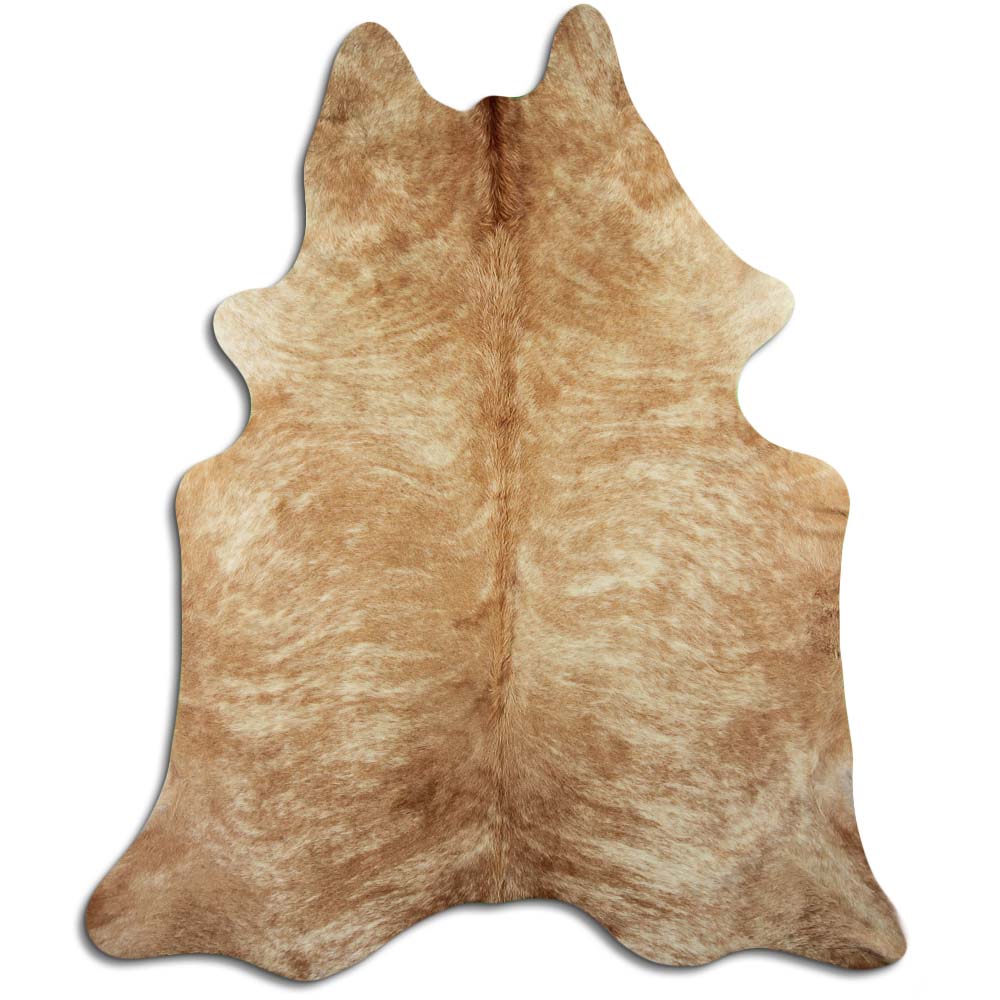 Cowhide Rug Beige Brindle Large