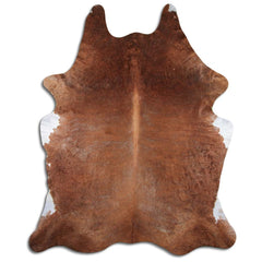 Cowhide Rug Beige Brindle Large