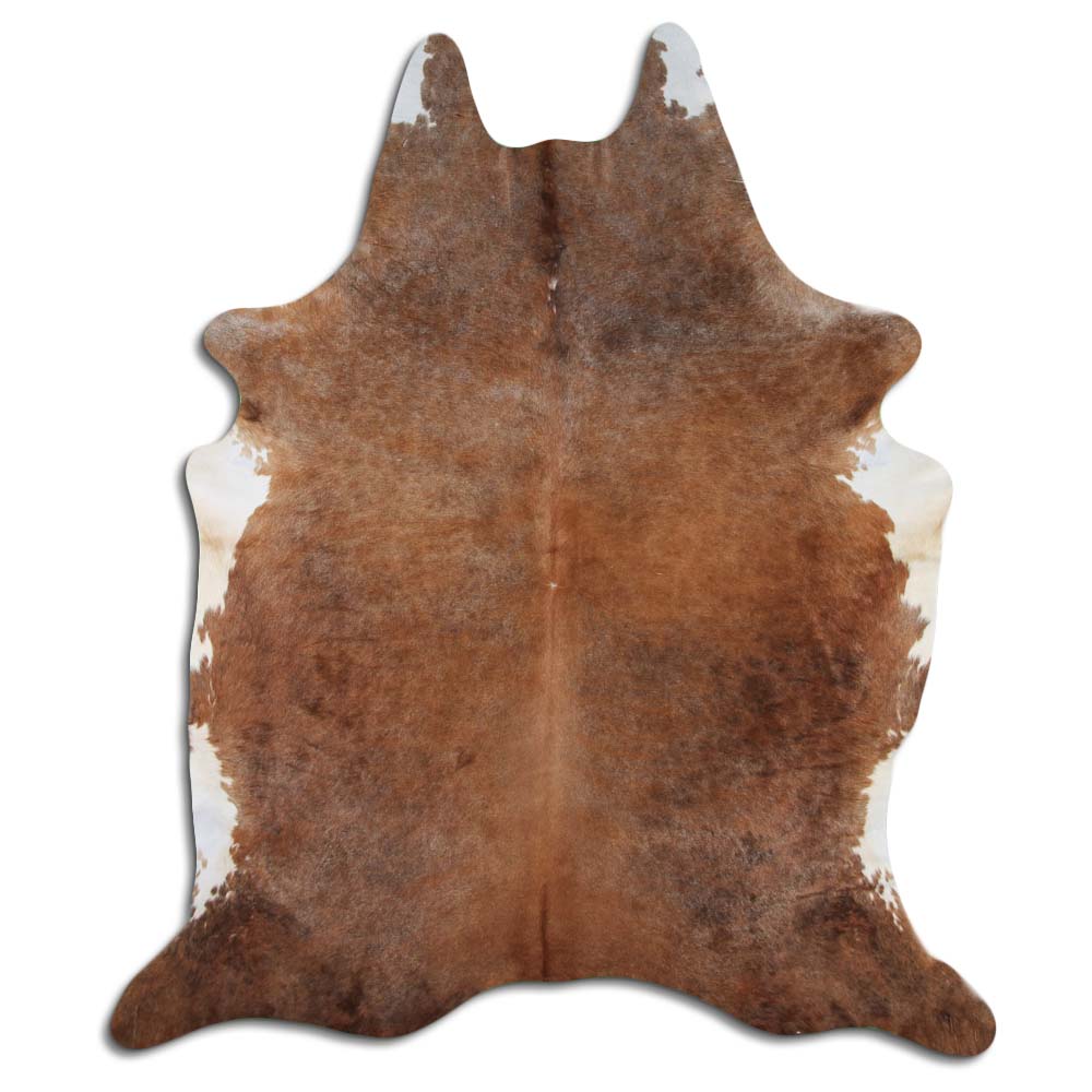 Cowhide Rug Beige Brindle Large