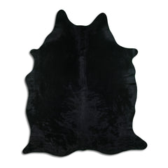 Cowhide Rug Dyed Black Medium