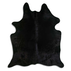 Cowhide Rug Dyed Black Large