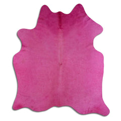 Cowhide Rug Dyed Pink Medium