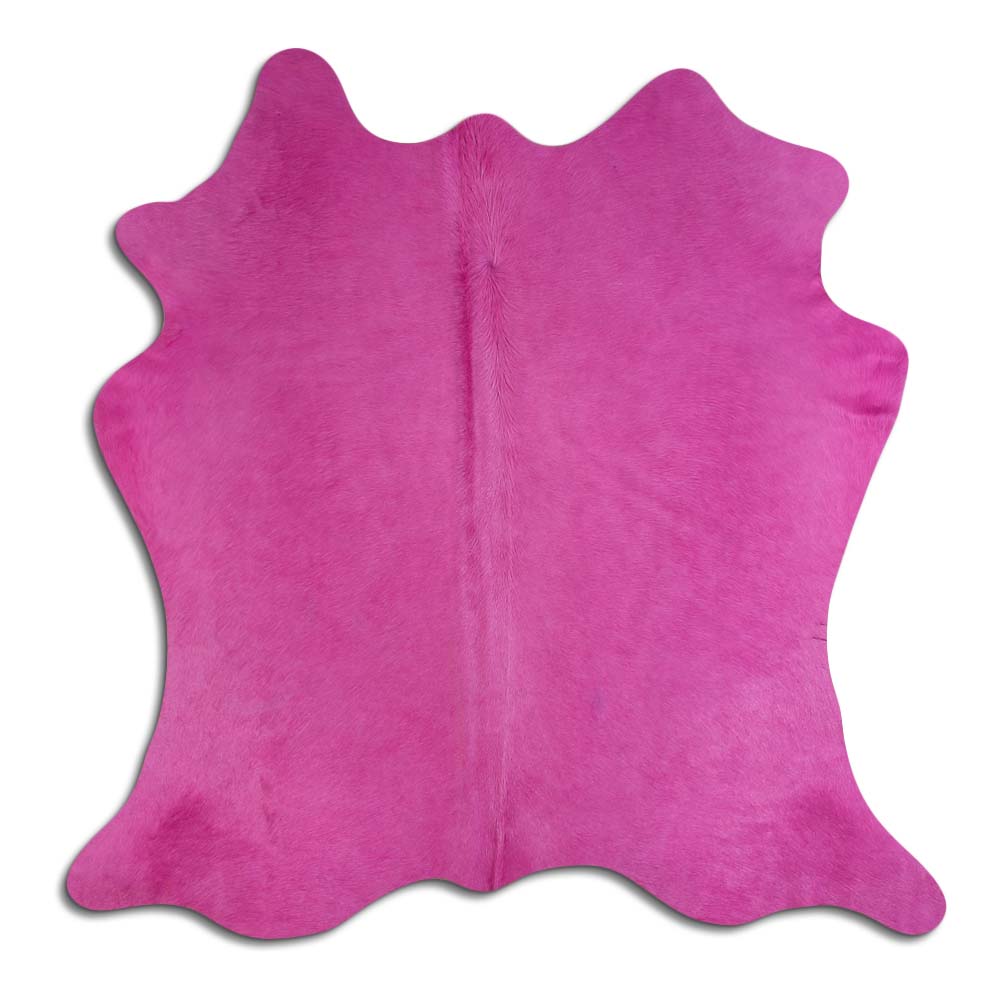 Cowhide Rug Dyed Pink Medium