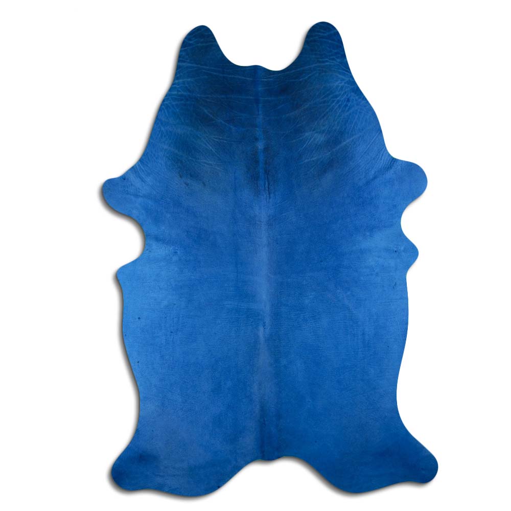 Cowhide Rug Dyed Navy Blue Large