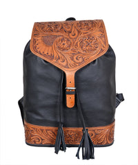 Black Leather Backpack