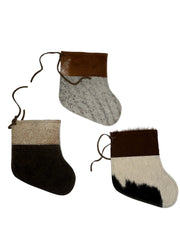 Small Natural Cowhide Stocking