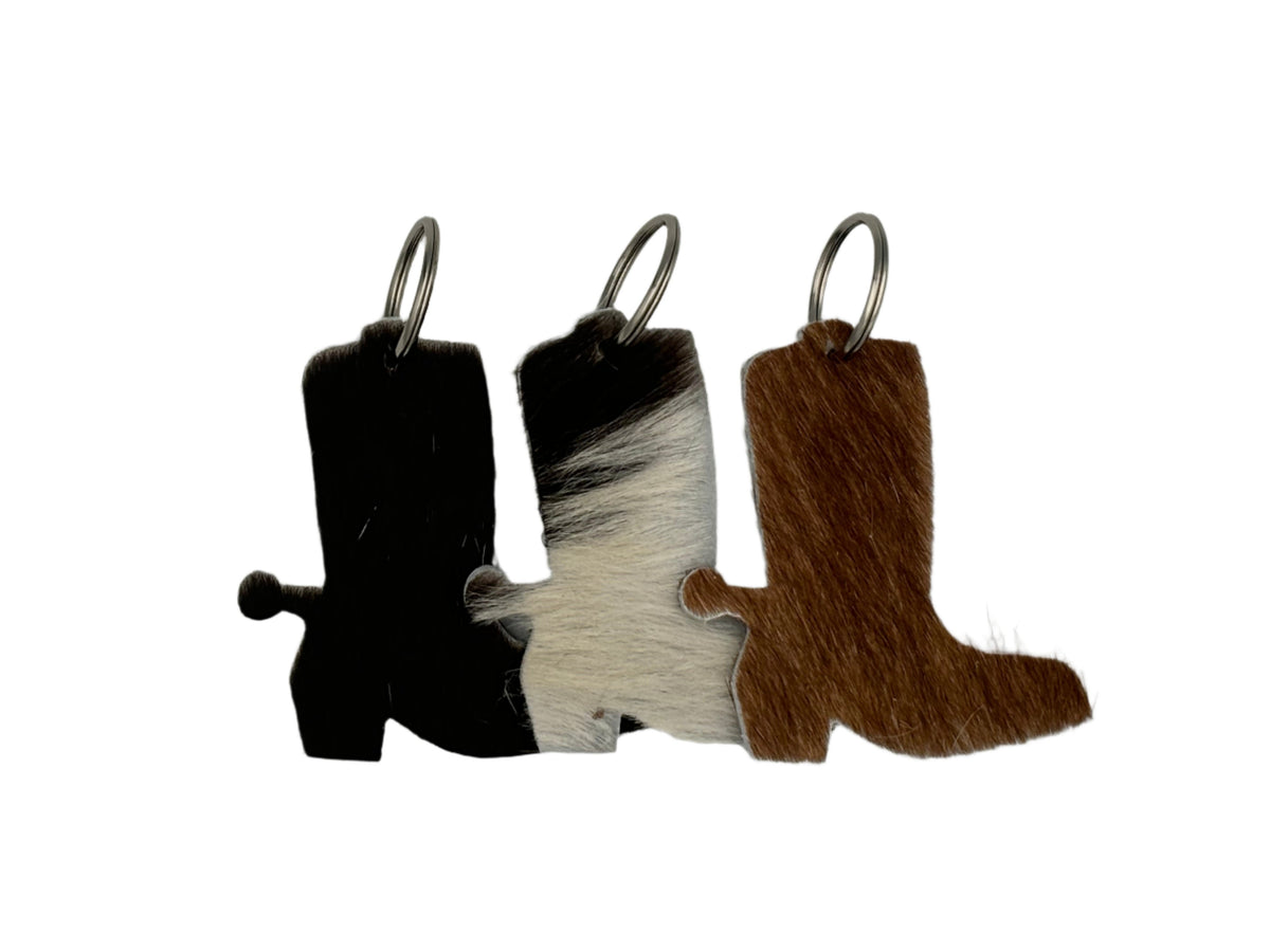 Boots Natural Cowhide Keychain