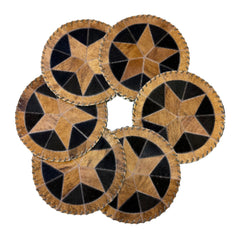 Star Round Cowhide Placemat