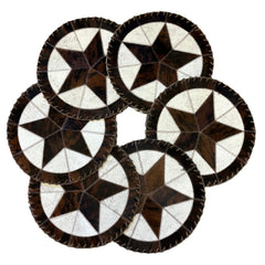 Star Round Cowhide Placemat