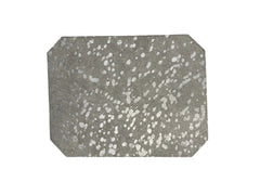 Silver Splashed Cowhide with Square Corner Placemats