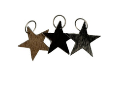 Star Natural Cowhide Keychain